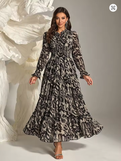 The Leopard Tiered Dress