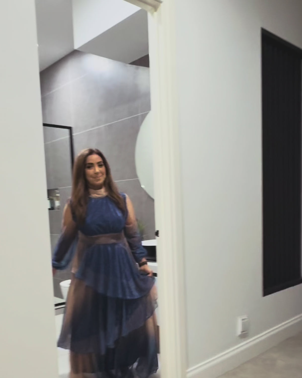 Tiered Gradient Maxi Dress